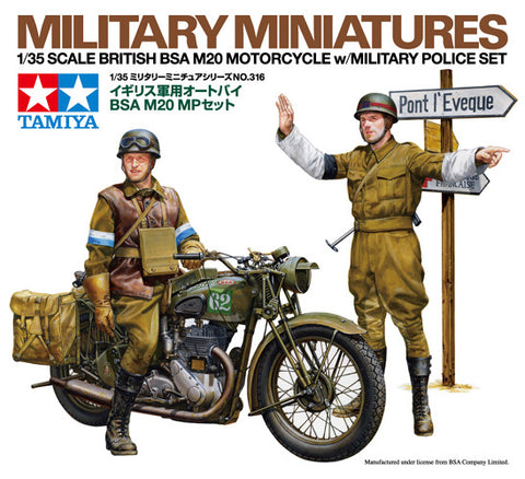 35316 British BSA M20 Motorcycle w/Military Police Set 1/35