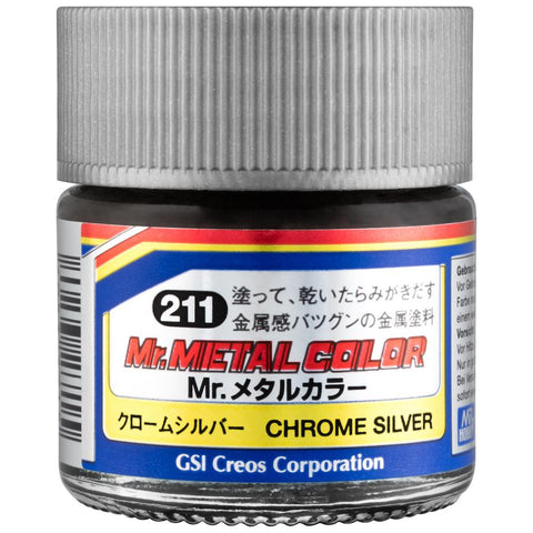 MC-211 Mr. Metal Colors  (10 ml) Chrome Silver