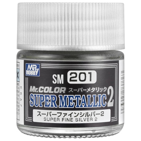 SM-201 Mr. Color Super Metallic Colors II (10 ml) Super Fine Silver II
