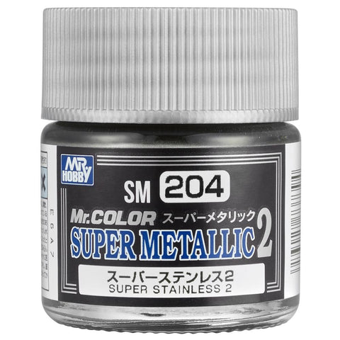 SM-204 Mr. Color Super Metallic Colors II (10 ml) Super Stainless II
