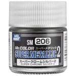 SM-206 Mr. Color Super Metallic Colors II (10 ml) Super Chrome Silver II